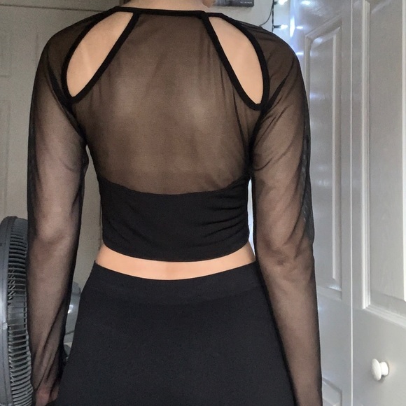 Black Crop Top - Picture 2 of 2